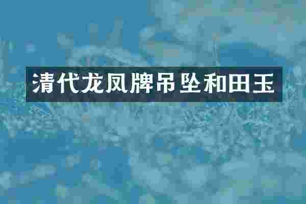 清代龙凤牌吊坠和田玉
