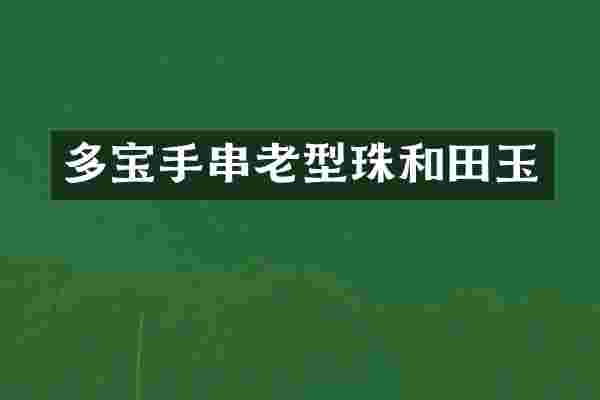 多宝手串老型珠和田玉