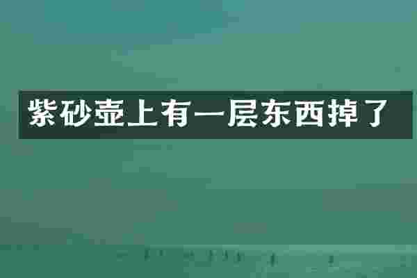 紫砂壶上有一层东西掉了