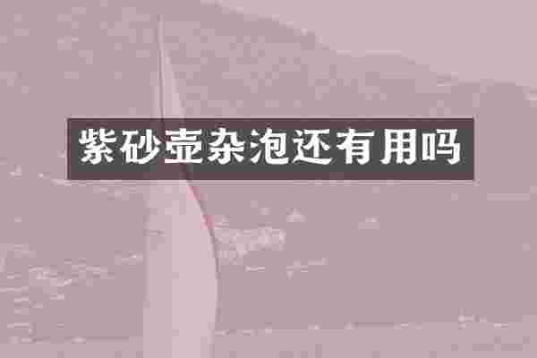 紫砂壶杂泡还有用吗
