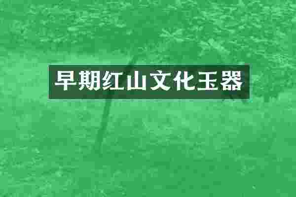 早期红山文化玉器