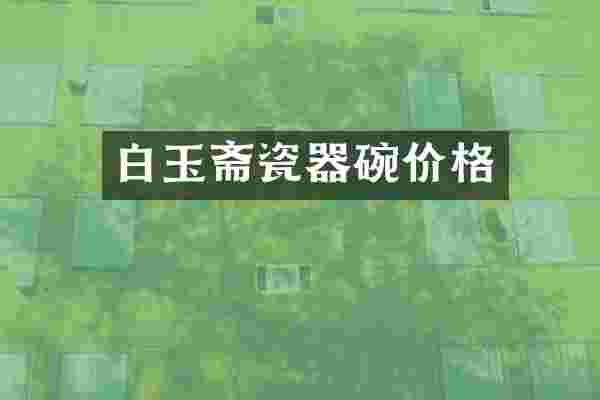 白玉斋瓷器碗价格