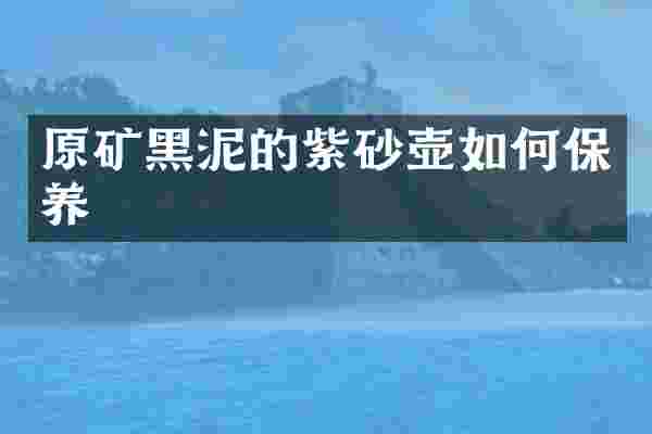 原矿黑泥的紫砂壶如何保养