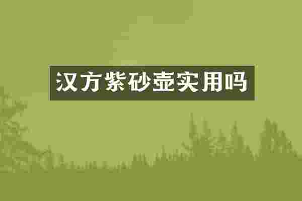 汉方紫砂壶实用吗