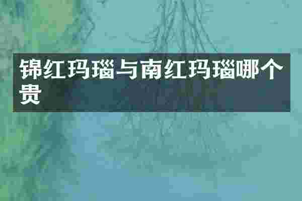 锦红玛瑙与南红玛瑙哪个贵