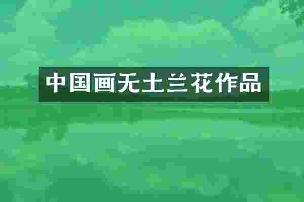中国画无土兰花作品