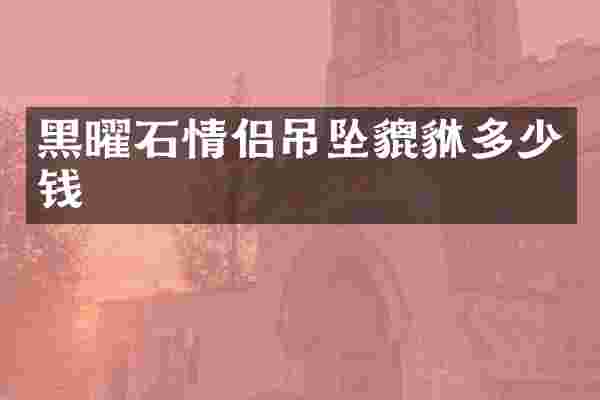 黑曜石情侣吊坠貔貅多少钱