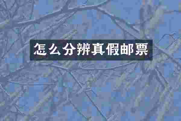 怎么分辨真假邮票