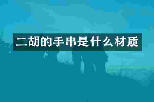 二胡的手串是什么材质