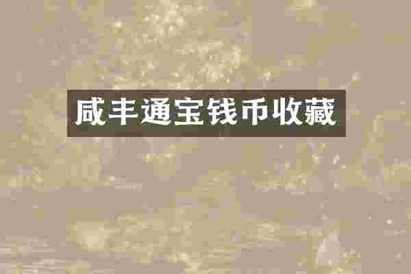 咸丰通宝钱币收藏