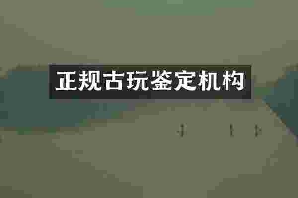 正规古玩鉴定机构