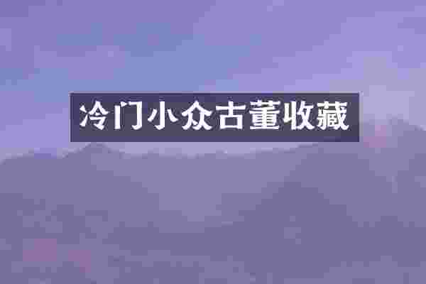 冷门小众古董收藏