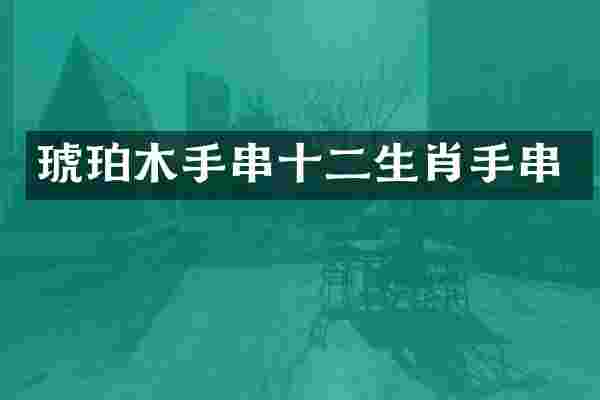 琥珀木手串十二生肖手串