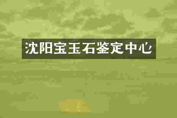 沈阳宝玉石鉴定中心