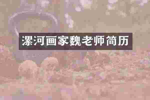 漯河画家魏老师简历