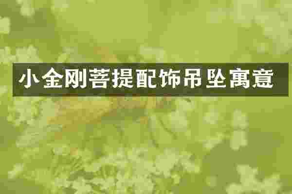 小金刚菩提配饰吊坠寓意