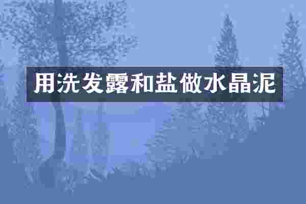 用洗发露和盐做水晶泥