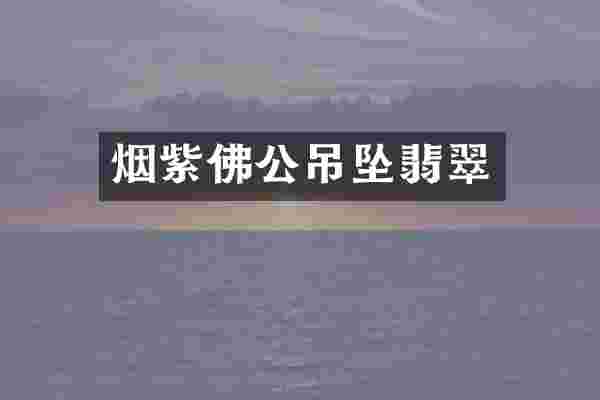 烟紫佛公吊坠翡翠