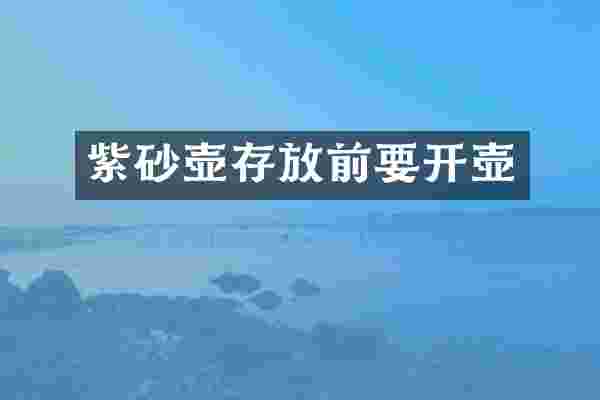 紫砂壶存放前要开壶