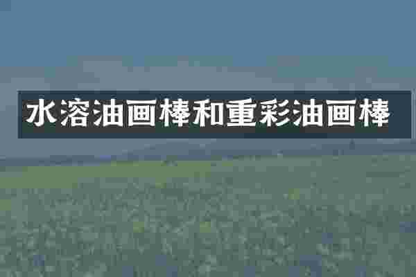 水溶油画棒和重彩油画棒
