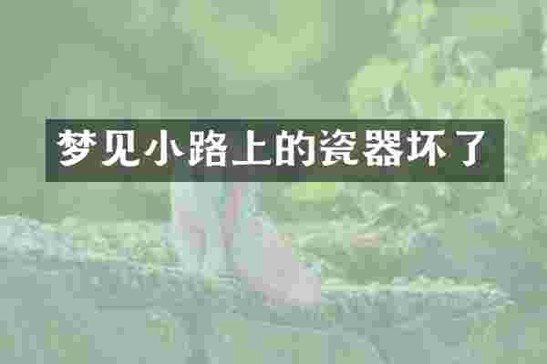 梦见小路上的瓷器坏了