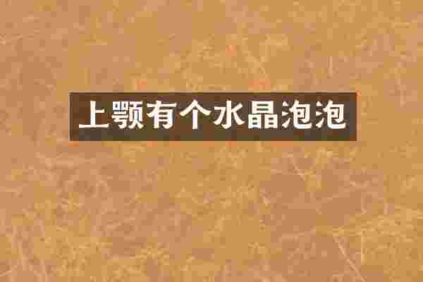 上颚有个水晶泡泡