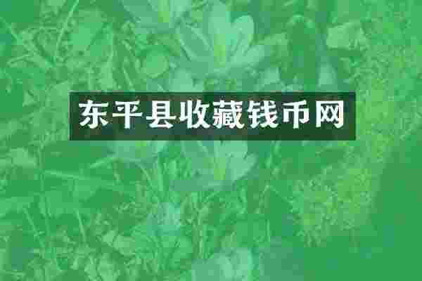 东平县收藏钱币网