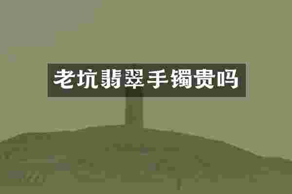 老坑翡翠手镯贵吗