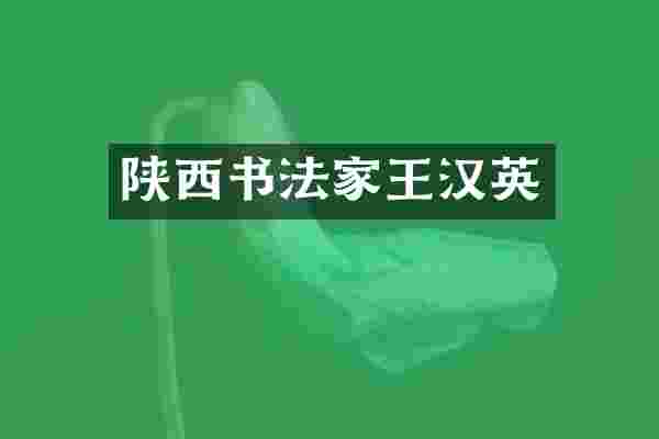 陕西书法家王汉英
