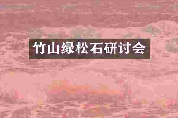 竹山绿松石研讨会