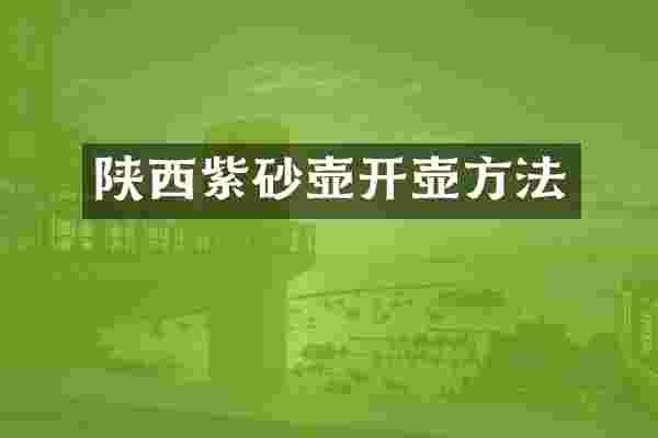 陕西紫砂壶开壶方法