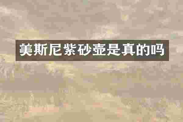美斯尼紫砂壶是真的吗