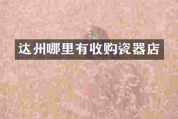 达州哪里有收购瓷器店