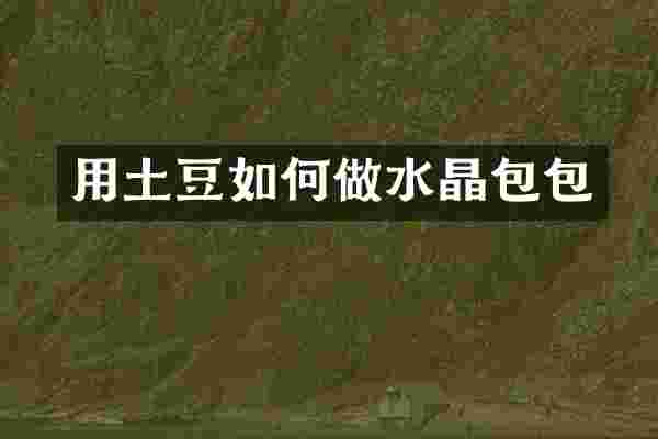 用土豆如何做水晶包包