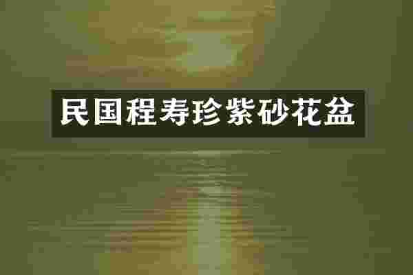 民国程寿珍紫砂花盆