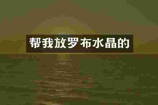 帮我放罗布水晶的