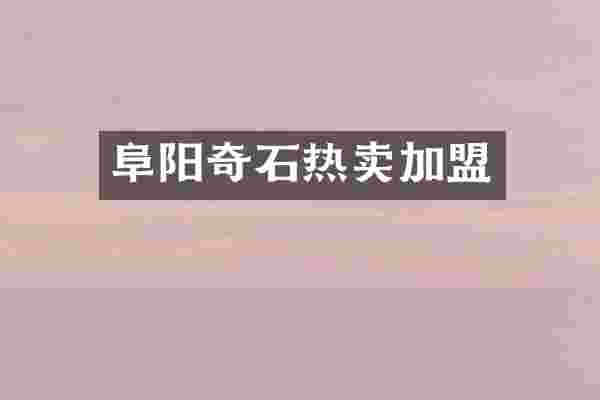 阜阳奇石热卖加盟