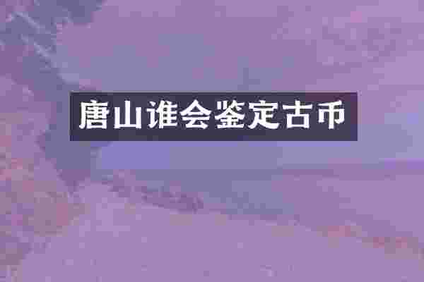 唐山谁会鉴定古币