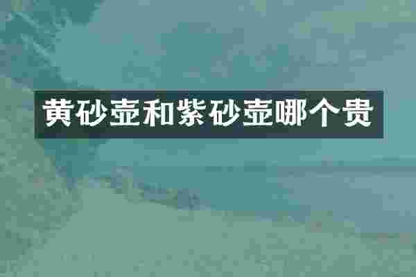 黄砂壶和紫砂壶哪个贵