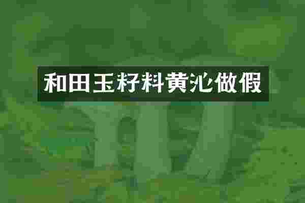 和田玉籽料黄沁做假