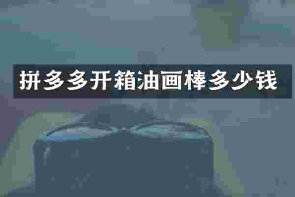 拼多多开箱油画棒多少钱