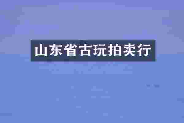 山东省古玩拍卖行