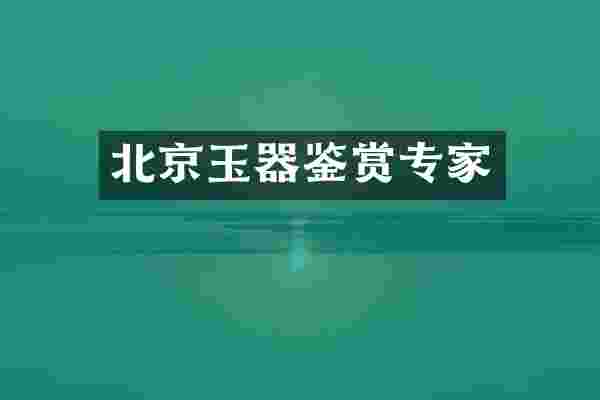 北京玉器鉴赏专家