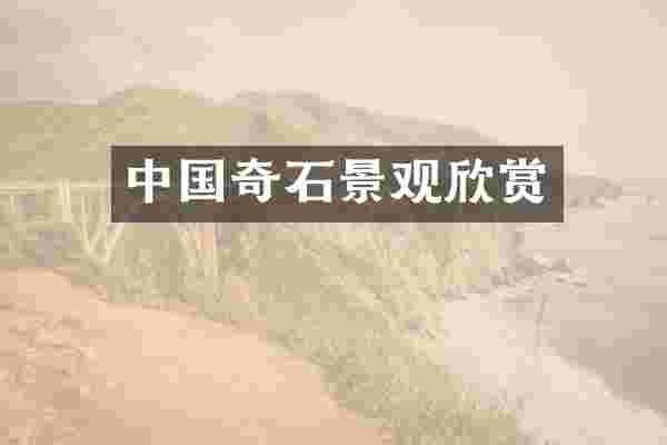 中国奇石景观欣赏