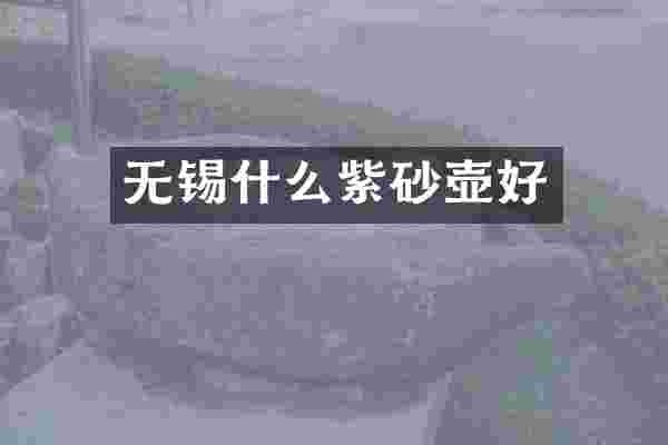 无锡什么紫砂壶好