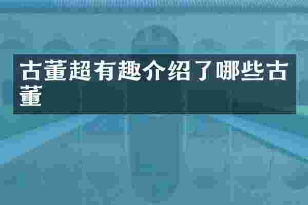 古董超有趣介绍了哪些古董