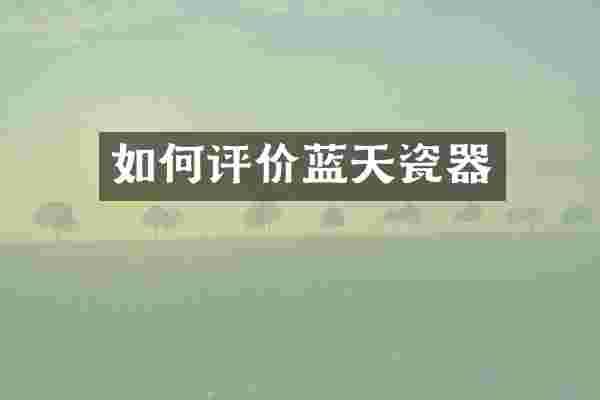如何评价蓝天瓷器