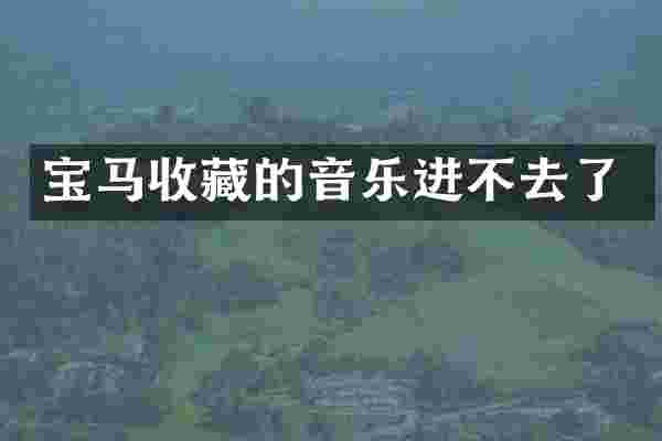 宝马收藏的音乐进不去了