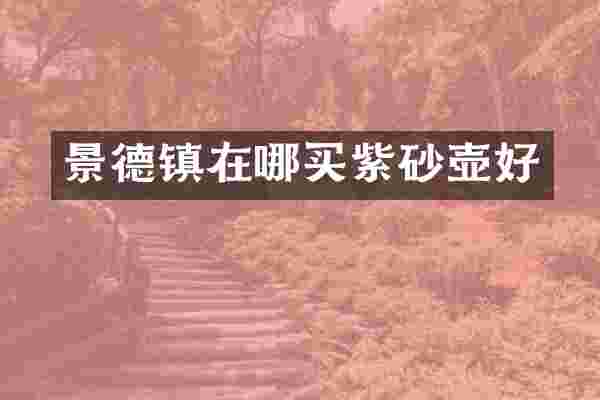 景德镇在哪买紫砂壶好