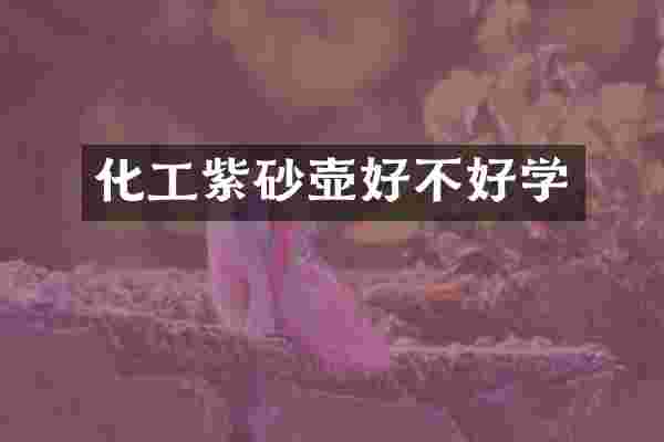 化工紫砂壶好不好学